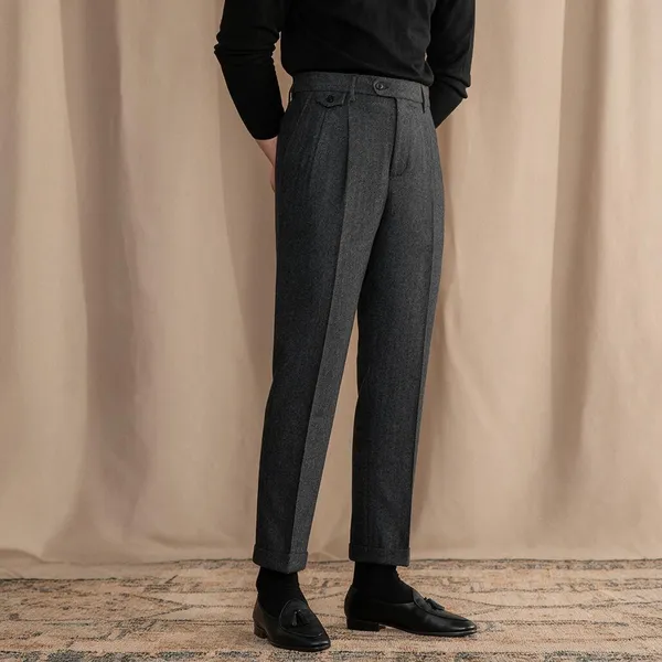 Grey_Herringbone_Signature_Flap_Gurkha_Trousers_For_Men