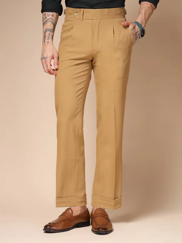 Camel_Double_Breasted_2_Piece_Suit_For_Men