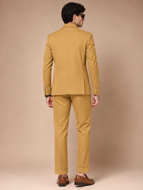 Camel_Double_Breasted_2_Piece_Suit_For_Men