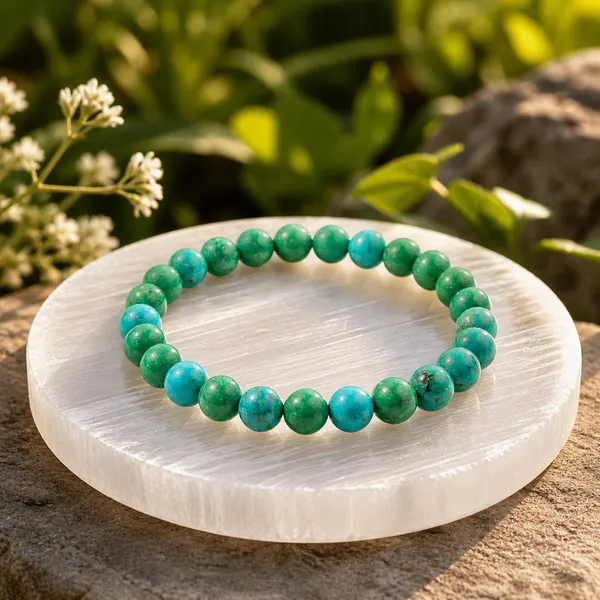 Natural_Chrysocolla_Bracelet_For_Calm_Communication_Healing_Crystal_Beads_Handmade_Stretch_Bracelet_For_Women_Men