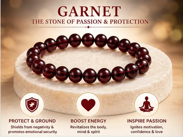 Garnet_Bead_Bracelet_Stone_Of_Passion_Protection_Success_Stretch_Bracelet_For_Daily_Wear_For_Men_And_Women