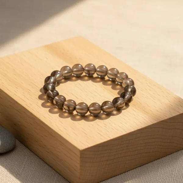 Natural_Smoky_Quartz_Healing_Bracelet_Translucent_Earthy_Brown_Crystals_For_Grounding_Stress_Relief_And_Clearing_Negative_Energy_Unisex_Stretch_Fit