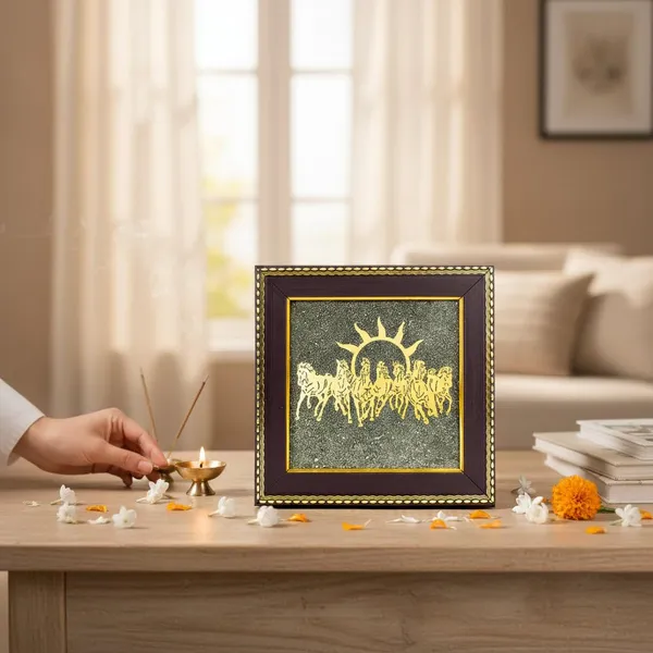 Zenvedas_7_Horses_On_Raw_Pyrite_Frame_For_Home_Office_Decor_Vastu_Positive_Energy_Wall_Frame_Luxury_Wooden_Golden_Horse_Artwork_For_Wealth_Success_Prosperity_Premium_Gift_Item