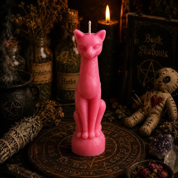 Cat_Figurine_Soy_Wax_Ritual_Candle_For_Spell_Casting_Hoodoo_Spiritual_Practices_Handmade_Candle_For_Witchcraft_Conjure_Rootwork_Candle_Magic_Meditation_Home_Decor_1_Pink