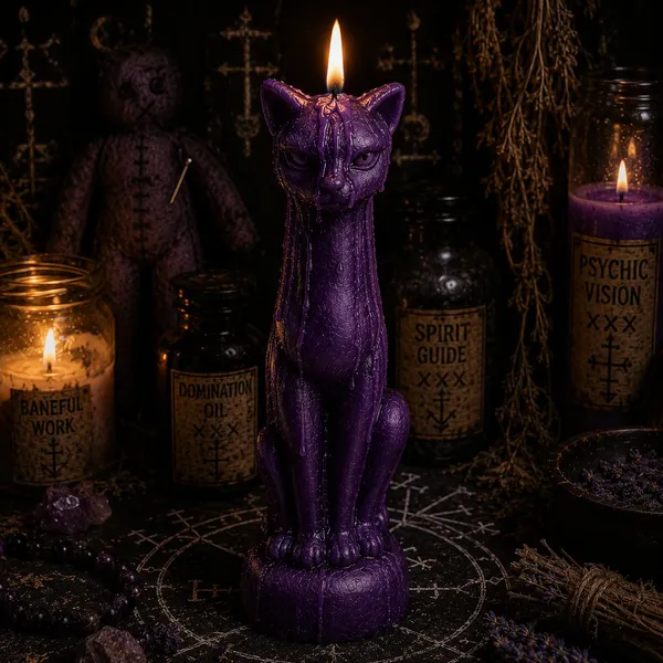 Cat_Figurine_Soy_Wax_Ritual_Candle_For_Spell_Casting_Hoodoo_Spiritual_Practices_Handmade_Candle_For_Witchcraft_Conjure_Rootwork_Candle_Magic_Meditation_Home_Decor_1_Purple