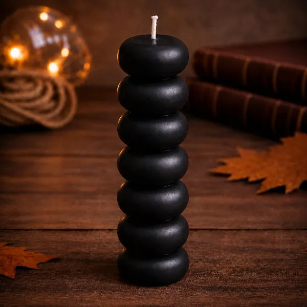 Seven_Knob_Soy_Wax_Ritual_Candle_For_Spell_Casting_Hoodoo_Spiritual_Practices_Handmade_Candle_For_Witchcraft_Conjure_Rootwork_Candle_Magic_Meditation_Home_Decor_1_Black