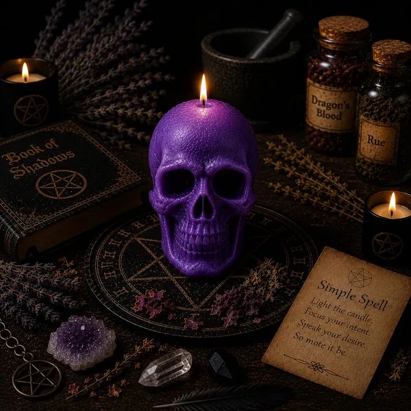 Skull_Figurine_Soy_Wax_Ritual_Candle_For_Spell_Casting_Hoodoo_Spiritual_Practices_Handmade_For_Witchcraft_Conjure_Rootwork_Magic_Meditation_Home_Decor_6_Purple