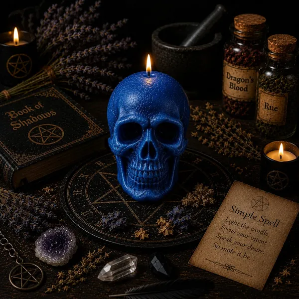 Skull_Figurine_Soy_Wax_Ritual_Candle_For_Spell_Casting_Hoodoo_Spiritual_Practices_Handmade_For_Witchcraft_Conjure_Rootwork_Magic_Meditation_Home_Decor_6_Blue