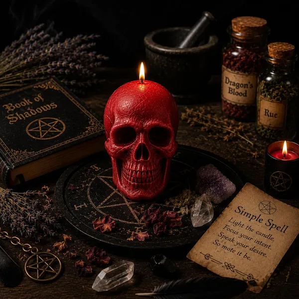 Skull_Figurine_Soy_Wax_Ritual_Candle_For_Spell_Casting_Hoodoo_Spiritual_Practices_Handmade_For_Witchcraft_Conjure_Rootwork_Magic_Meditation_Home_Decor_6_Red