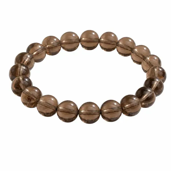 Natural_Smoky_Quartz_Healing_Bracelet_Translucent_Earthy_Brown_Crystals_For