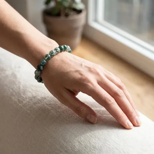 Moss_Agate_Healing_Bracelet_Natural_Green_Stone_Of_Abundance_For_Gardening_More