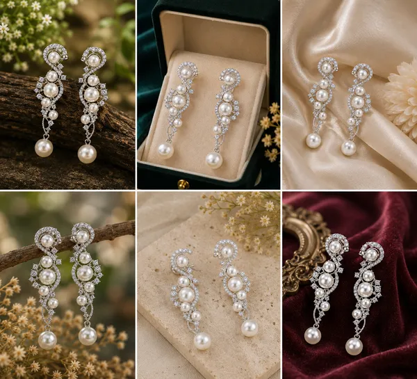 Silver_Tone_Pearl_Drop_Earrings_For_Women
