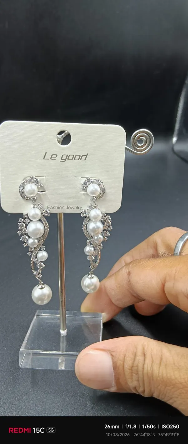 Silver_Tone_Pearl_Drop_Earrings_For_Women