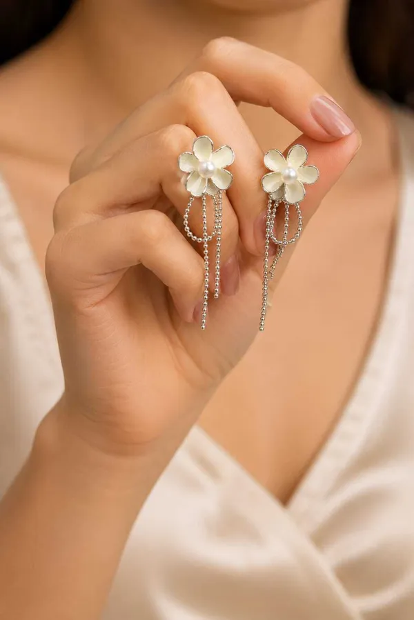 Gold_Tone_Floral_Pearl_Drop_Earrings_For_Women