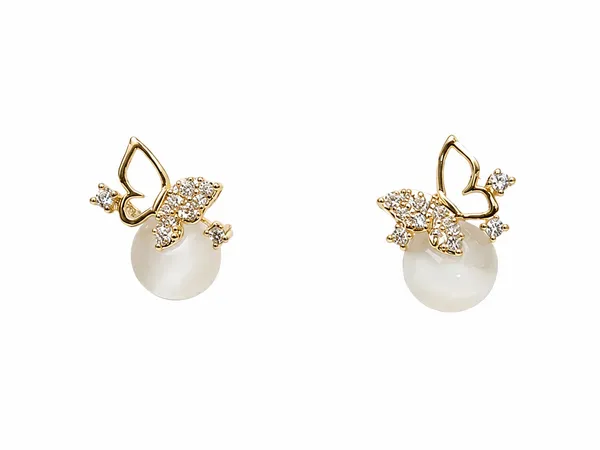 Gold_Tone_Butterfly_Pearl_Drop_Fashion_Earrings