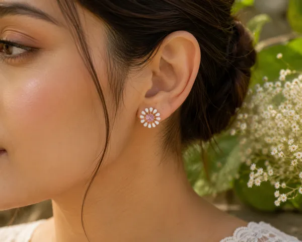 White_Floral_Stud_Earrings_For_Women