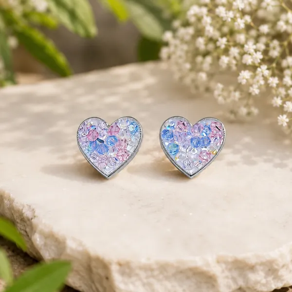 Multicolor_Heart_Stud_Earrings_For_Women