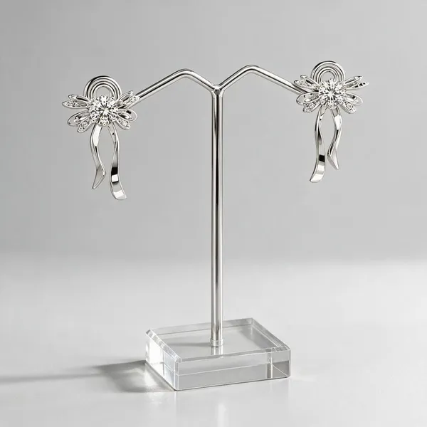 Silver_Tone_Floral_Drop_Earrings_For_Women