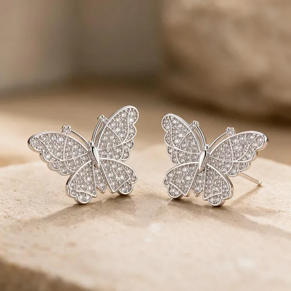 Silver_Tone_Crystal_Butterfly_Stud_Earrings_For_Women