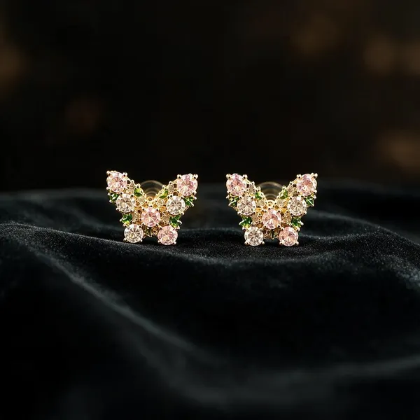 Multicolor_Butterfly_Stud_Earrings_For_Women