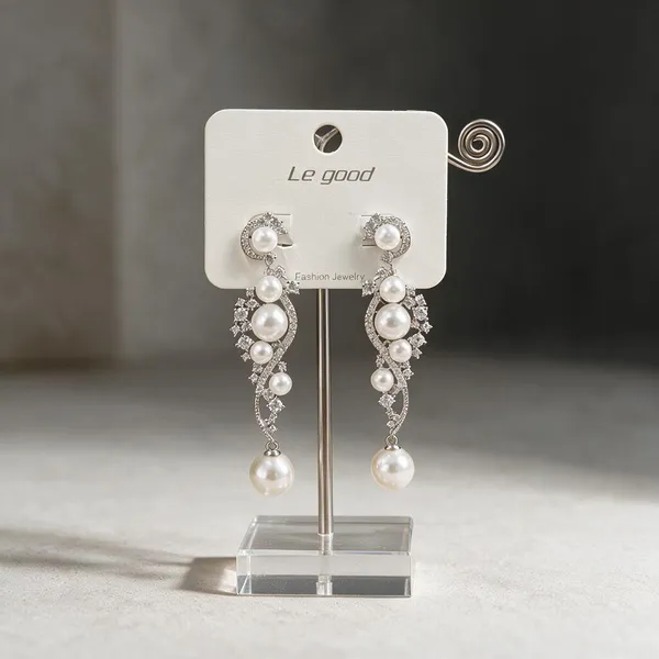 Silver_Tone_Pearl_Drop_Earrings_For_Women