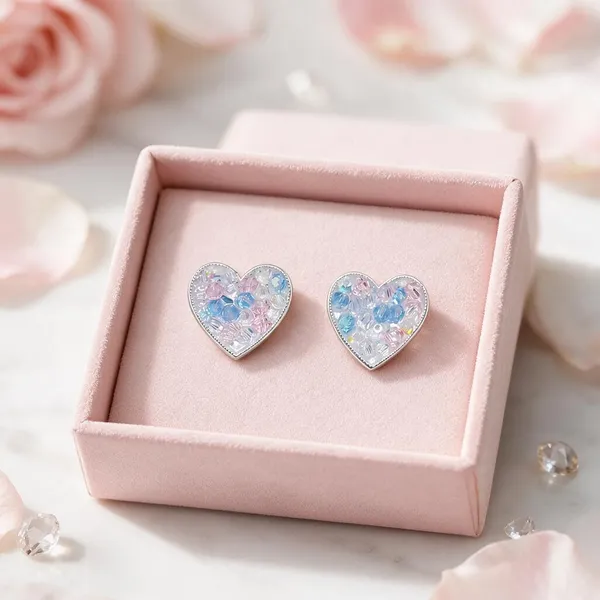 Multicolor_Heart_Stud_Earrings_For_Women