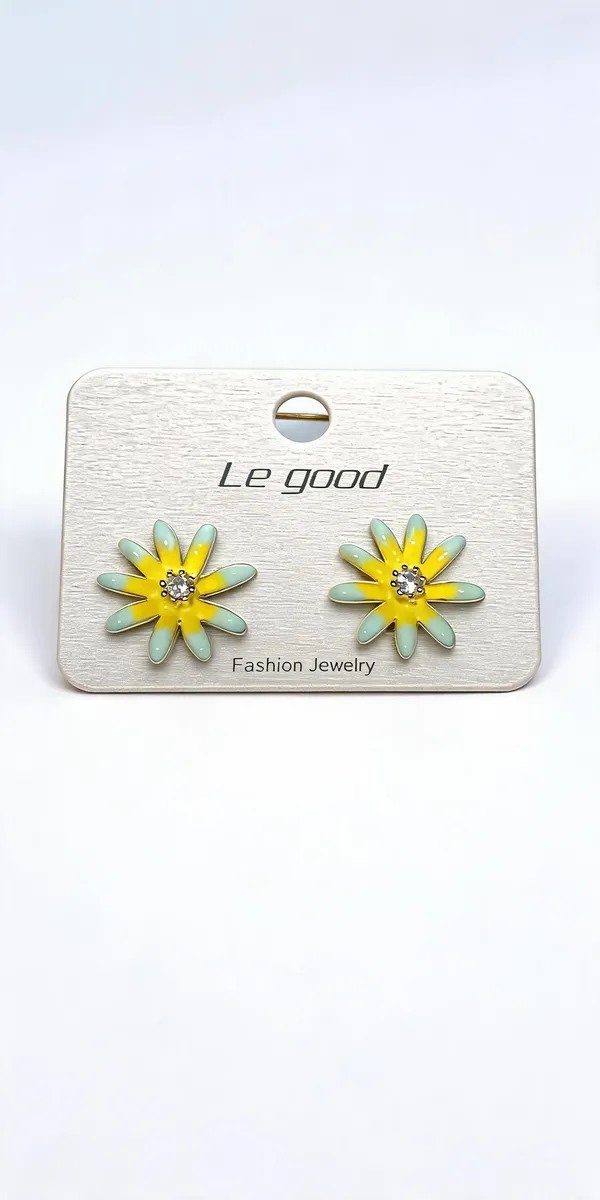 Yellow_Floral_Earrings_For_Women
