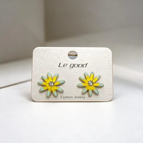 Yellow_Floral_Earrings_For_Women