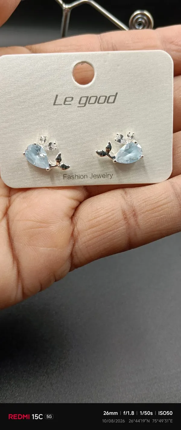 Silver_Tone_Blue_Butterfly_Stud_Earrings_For_Women
