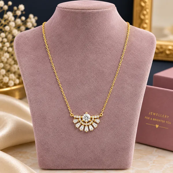 Gold-Tone_Crystal_Fan_Pendant_Necklace