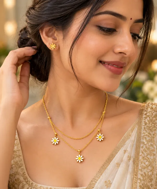 Golden_Daisy_Bloom_Necklace_&_Earring_Set