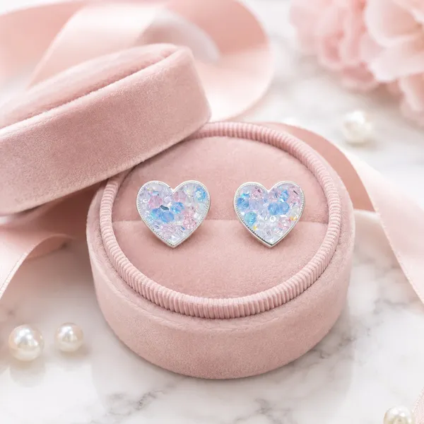 Multicolor_Heart_Stud_Earrings_For_Women