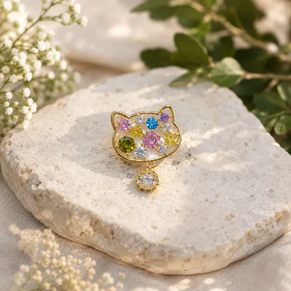 Multicolor_Rhinestone_Hello_Kitty_Brooch_For_Women