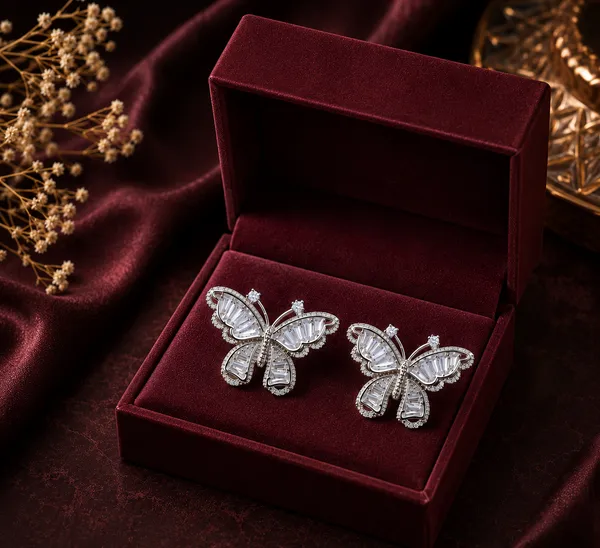 Silver_Tone_Crystal_Butterfly_Stud_Earrings_For_Women