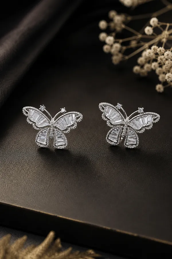 Silver_Tone_Crystal_Butterfly_Stud_Earrings_For_Women