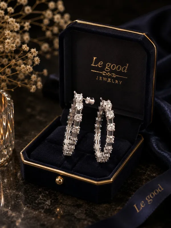 Silver_Tone_Crystal_Hoop_Earrings_For_Women
