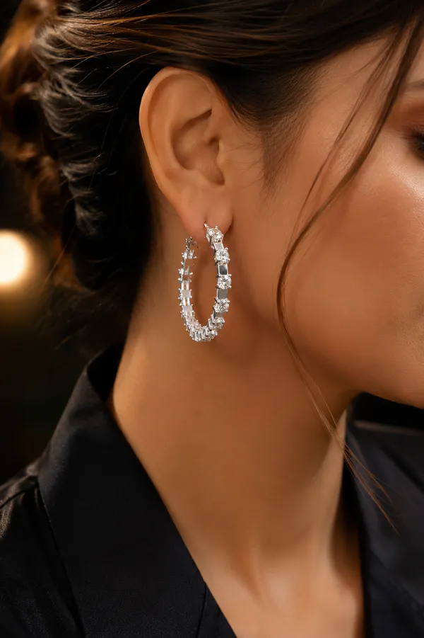 Silver_Tone_Crystal_Hoop_Earrings_For_Women