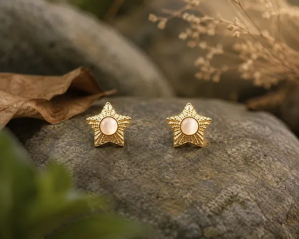 Gold_Tone_Star_Stud_Earrings_For_Women