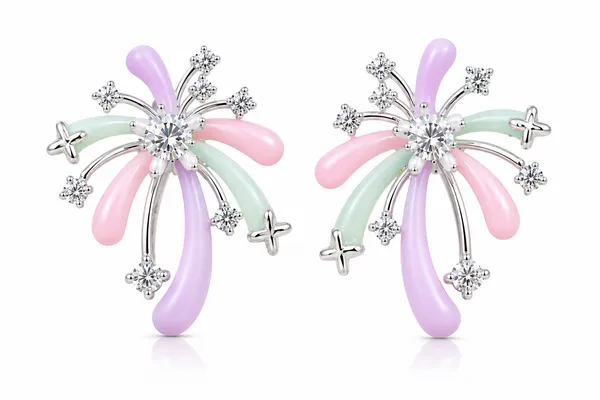 Silver_Tone_Pastel_Floral_Drop_Earrings_For_Women