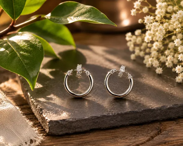 Silver_Hoop_And_Red_Floral_Earrings_Set
