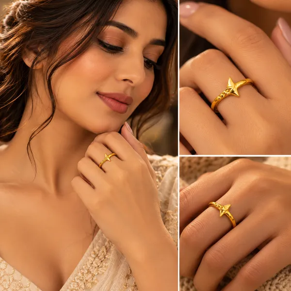 Women_Gold-Toned_Starfish_Design_Ring