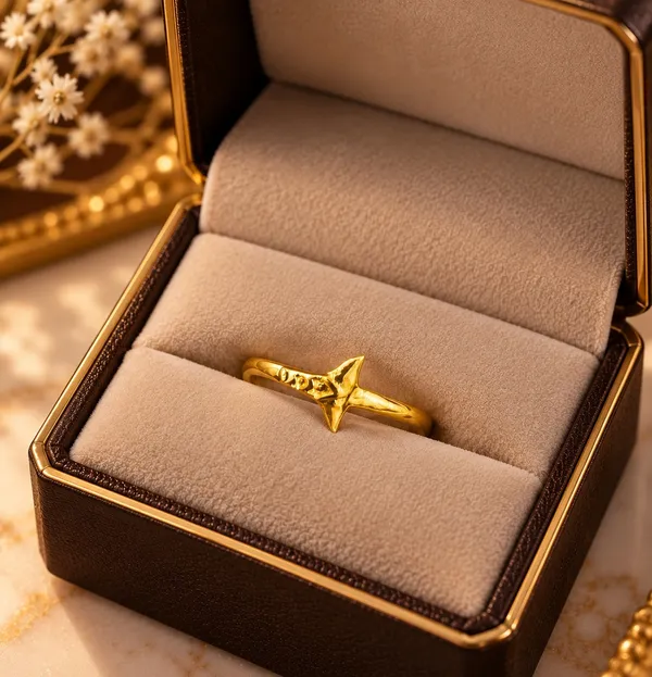 Women_Gold-Toned_Starfish_Design_Ring