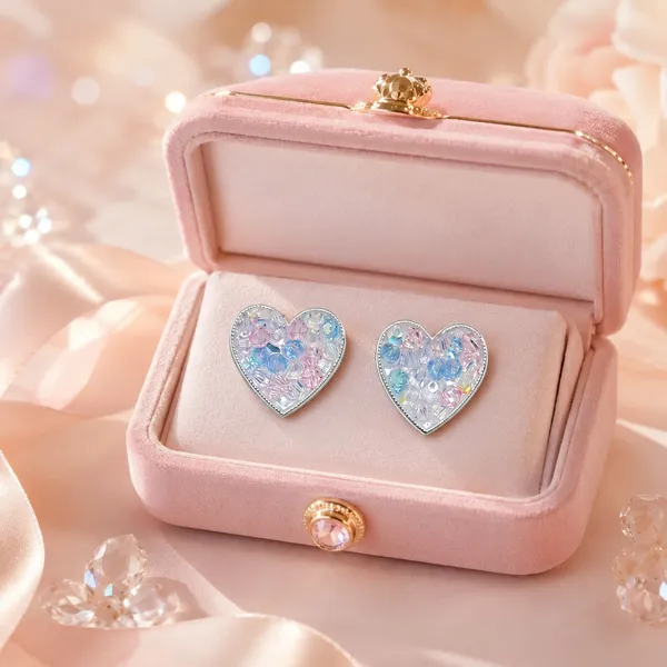 Multicolor_Heart_Stud_Earrings_For_Women