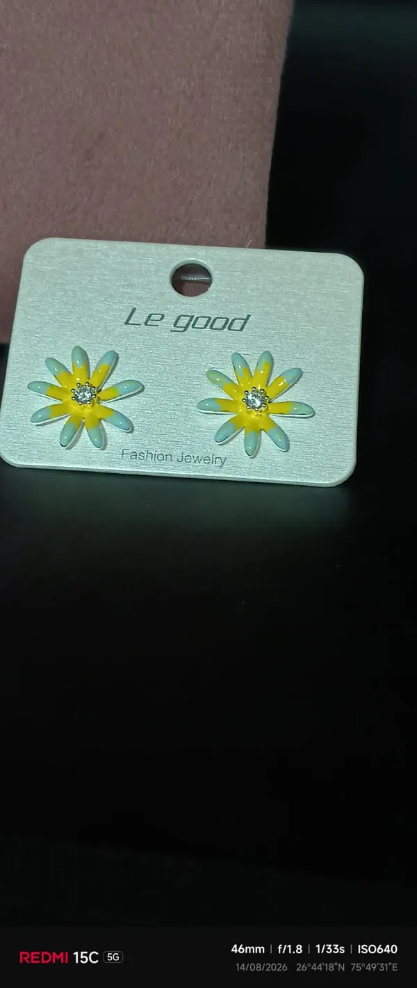 Yellow_Floral_Earrings_For_Women