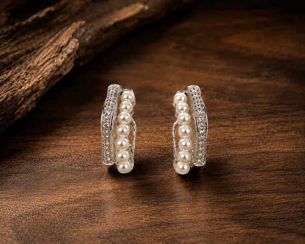 Silver_Tone_Pearl_Hoop_Earrings_For_Women