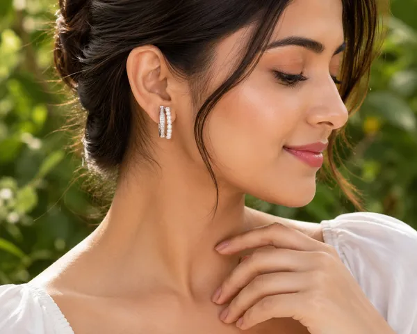 Silver_Tone_Pearl_Hoop_Earrings_For_Women