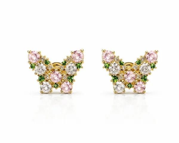 Multicolor_Butterfly_Stud_Earrings_For_Women