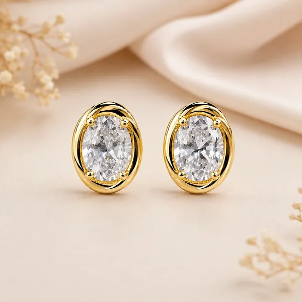 Gold_Tone_Oval_Crystal_Stud_Earrings_For_Women