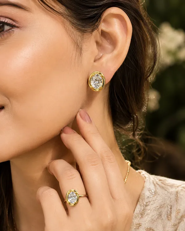 Gold_Tone_Oval_Crystal_Stud_Earrings_For_Women