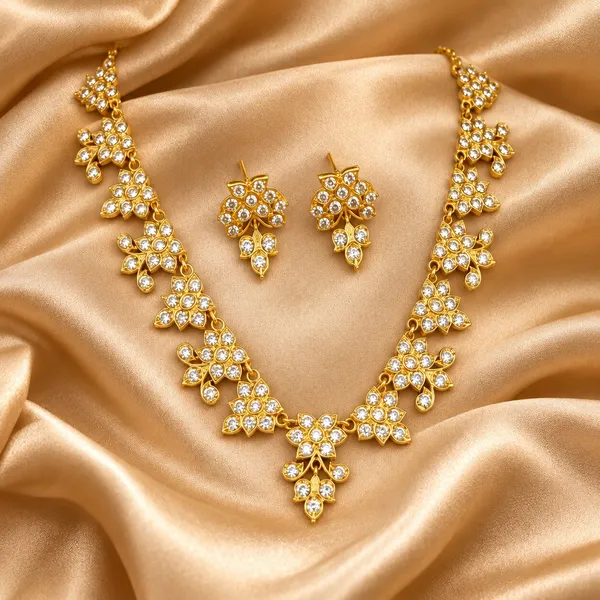 Elegant_Floral_CZ_Necklace_&_Earring_Set